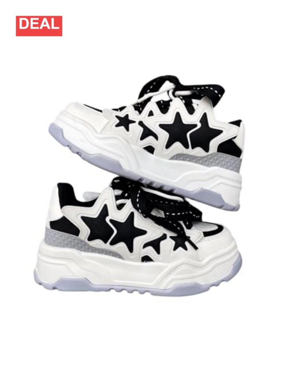 Women's Platform Chunky Sneakers Star Walking Shoes Y2K Kawaii Style